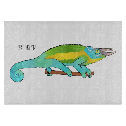 Planche À Découper Illustration du caméléon de Jackson (Devant)