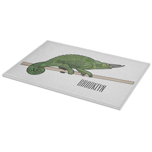 Planche À Découper Illustration du caméléon de Jackson (Coin)