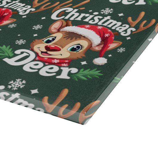 Planche À Découper Illustration du cerf de Noël mignon (Coin)