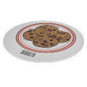 Planche À Découper Illustration du cookie de puce à chocolat (Coin)
