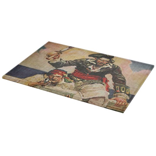 Planche À Découper Illustration du pirate et de l'accouplement de bar (Coin)