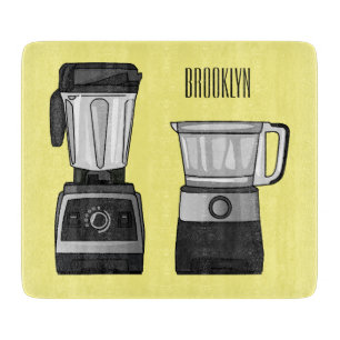 Planche À Découper Illustration du processeur et du mixeur alimentair