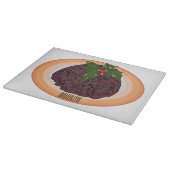 Planche À Découper Illustration du pudding de Noël (Coin)