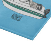 Planche À Découper Illustration d'un bateau à moteur (Coin)