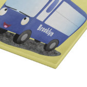 Planche À Découper Illustration d'un bus moderne bleu mignon (Coin)