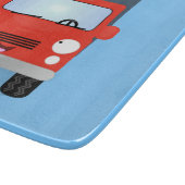 Planche À Découper Illustration d'un camion kawaii rouge mou (Coin)