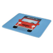 Planche À Découper Illustration d'un camion kawaii rouge mou (Coin)