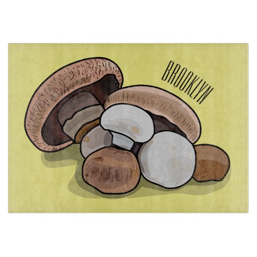 Planche À Découper Illustration d'un champignon (Devant)