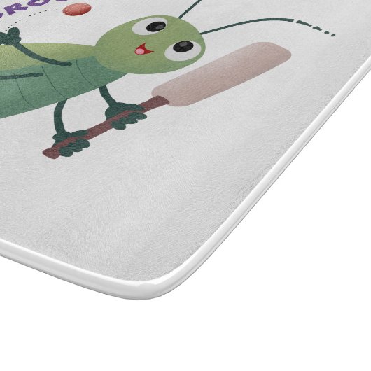 Planche À Découper Illustration d'un insecte du cricket vert mou (Coin)