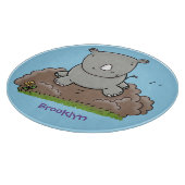 Planche À Découper Illustration d'un petit rhinocéros (Coin)