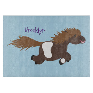 Planche À Découper Illustration d'un poney de Shetland mignon