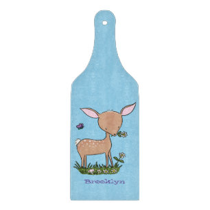 Planche À Découper Illustration d'une jolie dessin de cerf de bébé he