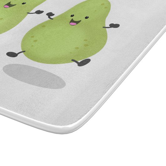 Planche À Découper Illustration d'une paire de poires mignonne (Coin)