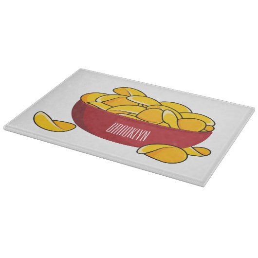 Planche À Découper Illustration d'une puce de pomme de terre (Coin)