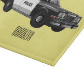 Planche À Découper Illustration d'une voiture de police (Coin)