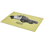 Planche À Découper Illustration d'une voiture de police (Coin)