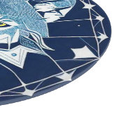 Planche À Découper Illustration géométrique d'un loup (Coin)