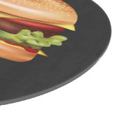 Planche À Découper Illustration Hamburger Fast Food Avec Nom Personna (Coin)