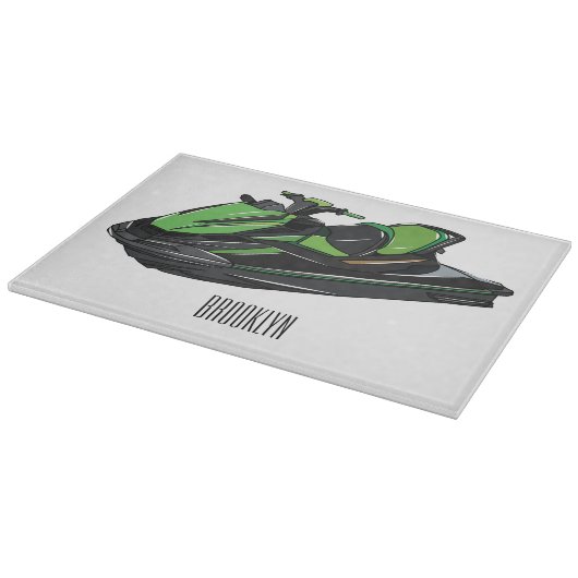 Planche À Découper Illustration Jet ski (Coin)