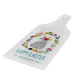 Planche À Découper Illustration lapin et fleurs de Pâques (Coin)