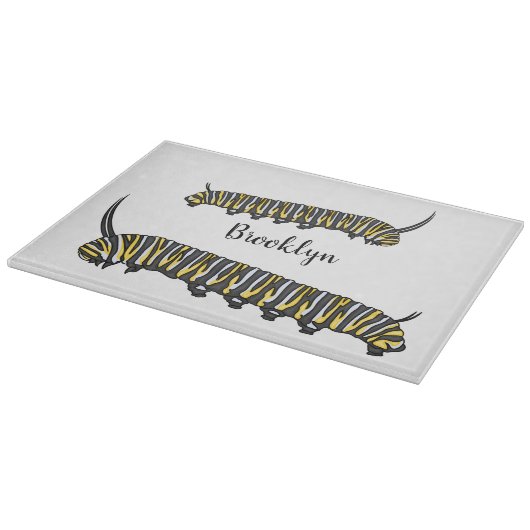 Planche À Découper Illustration Monarch caterpillar (Coin)