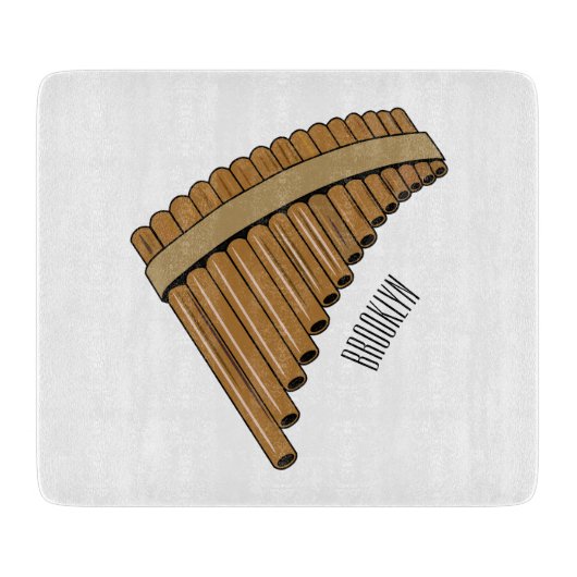 Planche À Découper Illustration Pan flûte / panpipes (Devant)