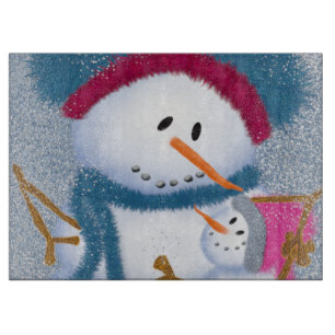 Planche À Découper Illustration SnowMomma Et SnowGirl