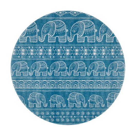 Planche À Découper Illustration vintage du cadre éléphant (Devant)