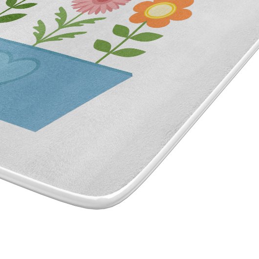 Planche À Découper Illustrations de fleurs dans une zone de fenêtre b (Coin)