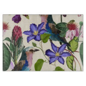 Planche À Découper Illustrations de fleurs tropicales, oiseaux exotiq (Devant)