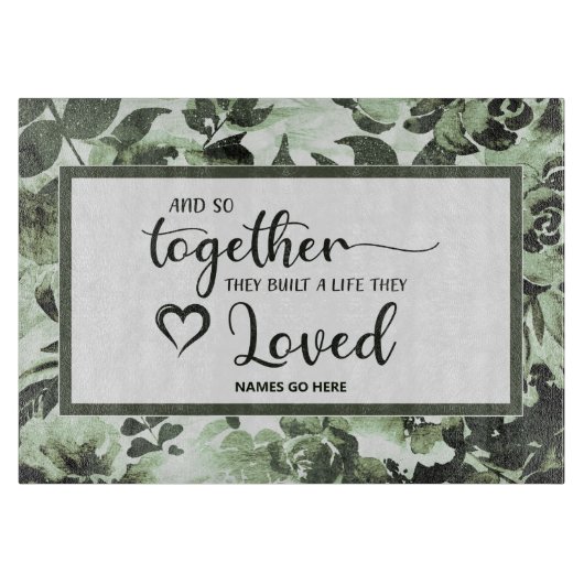 Planche À Découper Ils Ont Construit Une Vie Qu'Ils Aiment Couper La (Devant)