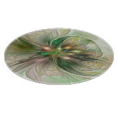 Planche À Découper Imaginaire coloré Moderne Fleur Fractale Abstraite (Coin)