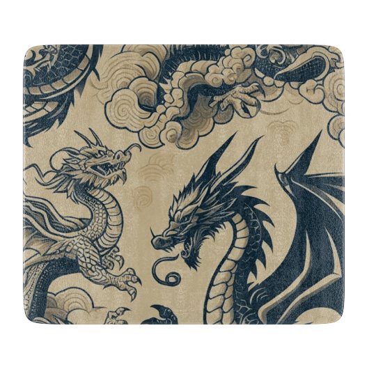 Planche À Découper Imaginaire Dragons antiques (Devant)