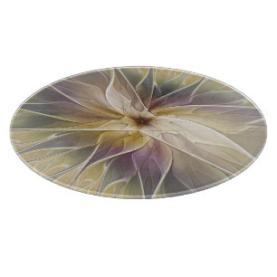 Planche À Découper Imaginaire Floral Gold Eggplant Art Fractal Abstra