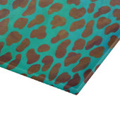 Planche À Découper Impression Brown et Turquoise dalmate (Coin)