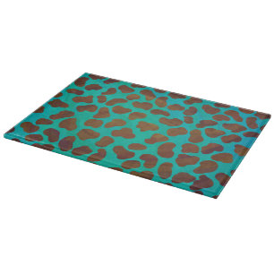 Planche À Découper Impression Brown et Turquoise dalmate