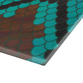Planche À Découper Impression Brown et Turquoise de serpent (Coin)