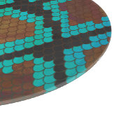 Planche À Découper Impression Brown et Turquoise de serpent (Coin)