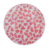 Planche À Découper Impression dalmate rose et blanc (Devant)