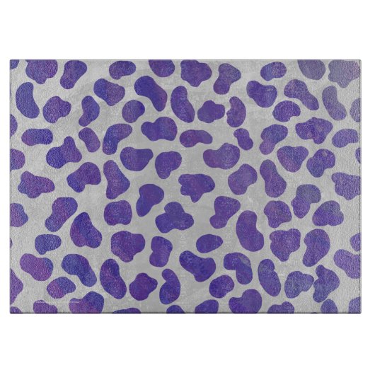 Planche À Découper Impression dalmate violet et blanche (Devant)