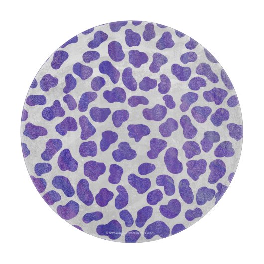 Planche À Découper Impression dalmate violet et blanche (Devant)