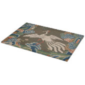 Planche À Découper Impression de broderie en soie blanche antique chi (Coin)