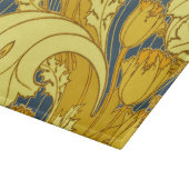 Planche À Découper Impression de motif de tulipe : Art nouveau bleu j (Coin)