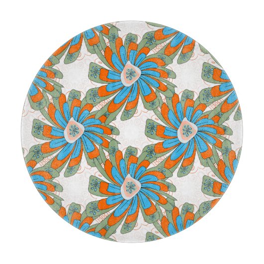 Planche À Découper Impression de textile Abstrait de couleur grise (Devant)