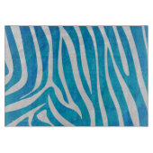 Planche À Découper Impression en bleu et blanc Zebra (Devant)