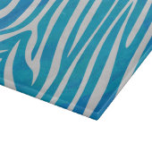Planche À Découper Impression en bleu et blanc Zebra (Coin)
