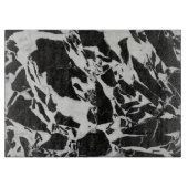 Planche À Découper Impression en quartz en pierre noire et blanche (Devant)