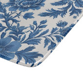 Planche À Découper Impression florale d'inspiration victorienne bleue (Coin)