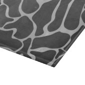 Planche À Découper Impression Giraffe noir et gris clair (Coin)