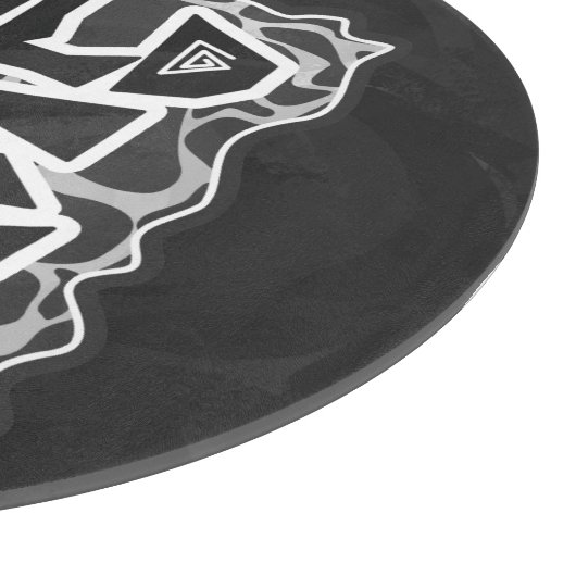 Planche À Découper Impression Giraffe noir et gris clair (Coin)